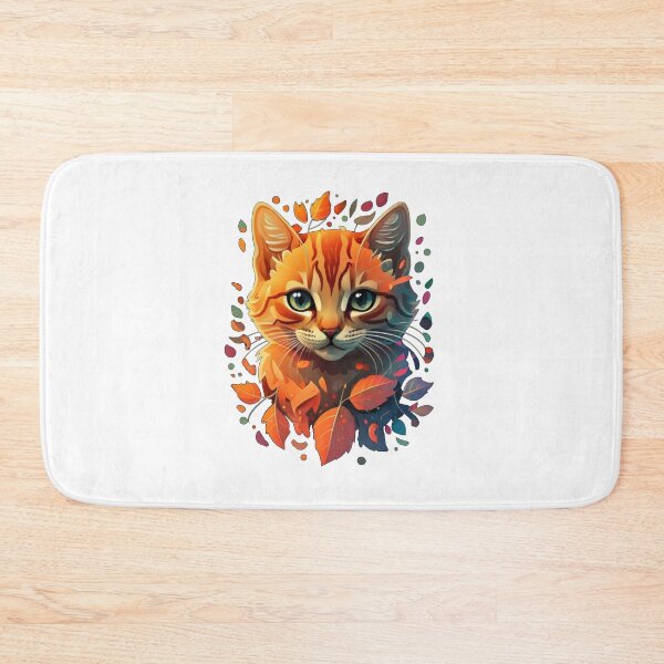 Item preview, Cat with Autumn Leaves designed and sold by CosmicFreedom9.