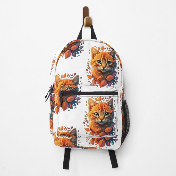 Item preview, Cat with Autumn Leaves designed and sold by CosmicFreedom9.