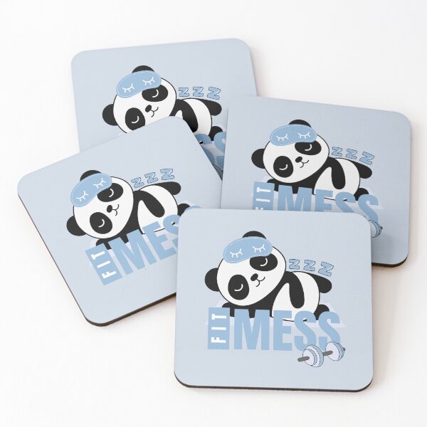 Item preview, Fitmess Fitness | Cute Panda Exercising and Sleeping designed and sold by Kimochi-Shop.