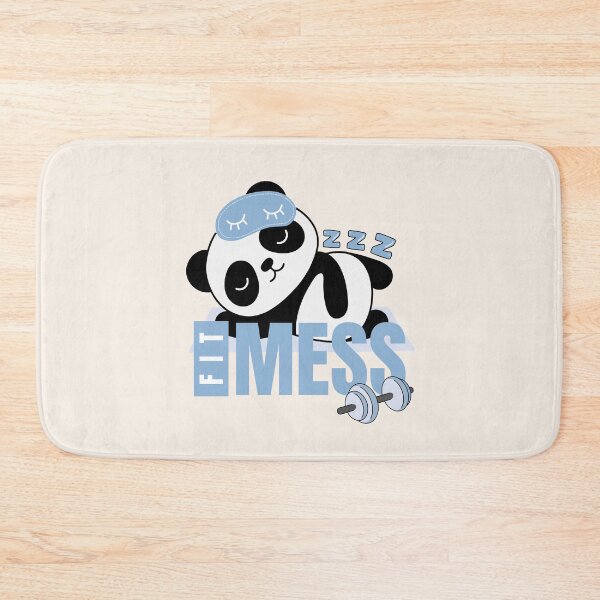 Item preview, Fitmess Fitness | Cute Panda Exercising and Sleeping designed and sold by Kimochi-Shop.
