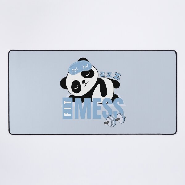 Item preview, Fitmess Fitness | Cute Panda Exercising and Sleeping designed and sold by Kimochi-Shop.