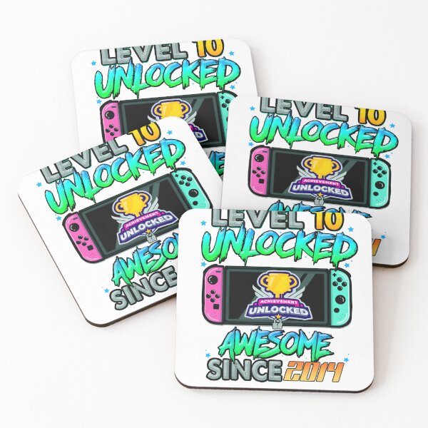 Item preview, Level 10 Unlocked 10th Birthday 10 Year Old Boy Gamer Bday   designed and sold by AXIOM13.