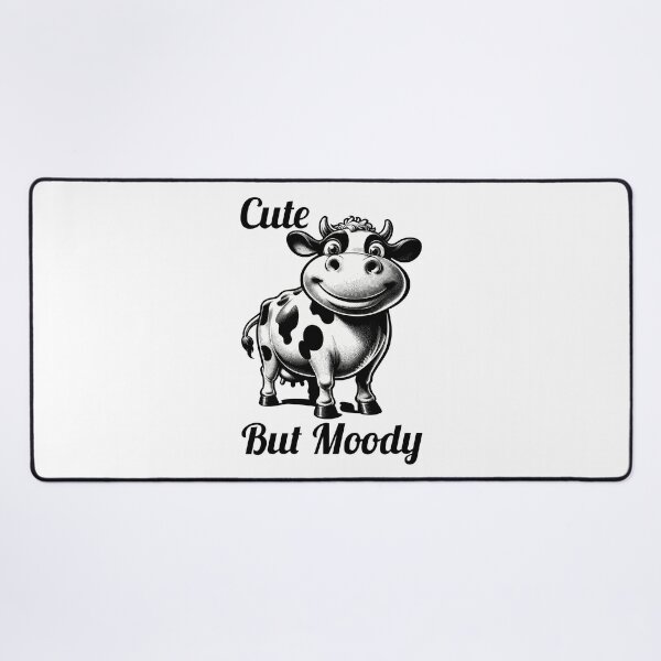 Item preview, Funny Cow Cute But Moody Dairy Humor designed and sold by TKsTees.