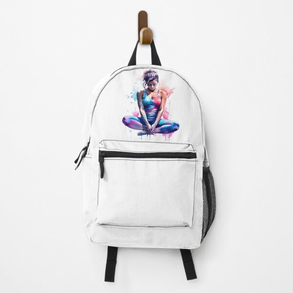 Item preview, Colorful Watercolor Girl Sitting Quietly Meditating designed and sold by anyasevchenko.
