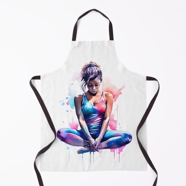 Item preview, Colorful Watercolor Girl Sitting Quietly Meditating designed and sold by anyasevchenko.