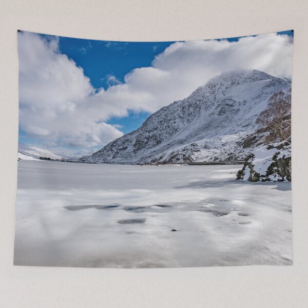 Item preview, Frozen Llyn Ogwen Snowdonia Wales designed and sold by AJEvans.