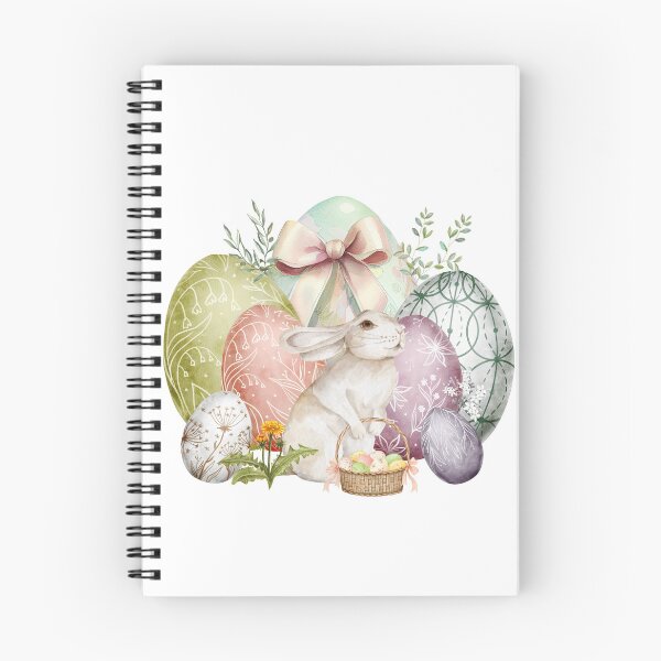 Item preview, Vintage Easter bunny notebooks and journals designed and sold by ColorWaveShop.