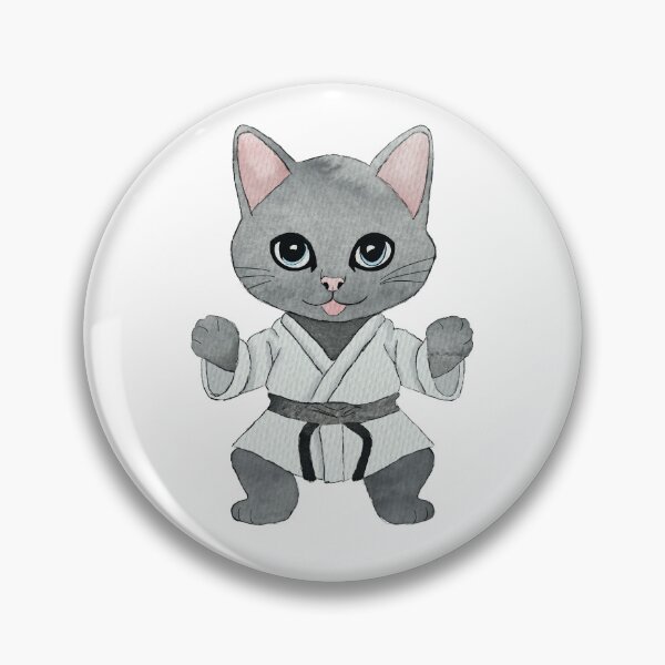 Item preview, Karate cat in white kimono designed and sold by Znikoma.