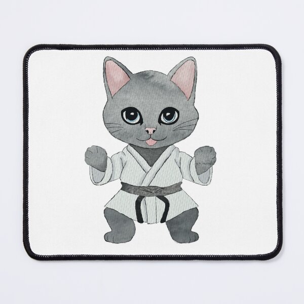Item preview, Karate cat in white kimono designed and sold by Znikoma.