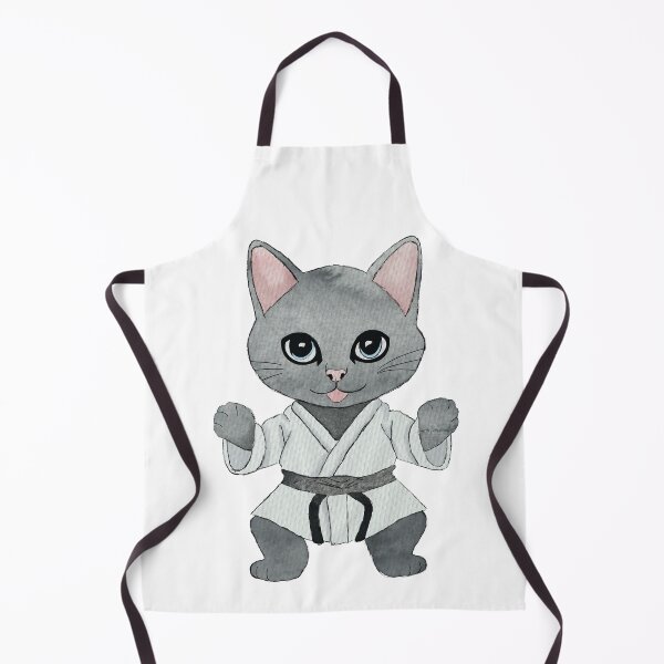 Item preview, Karate cat in white kimono designed and sold by Znikoma.