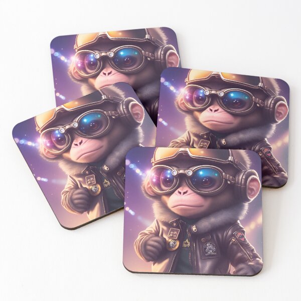 Item preview, Cool Aviator monkey designed and sold by LeoVik.