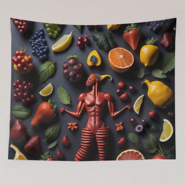 Item preview, Fruits and an imaginary character designed and sold by jsebouvi.