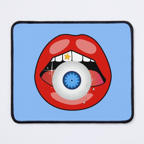 Item preview, RUNAWAY STEPH Design Red Blue Eye Ball Mouth Classic designed and sold by RunawaySteph.