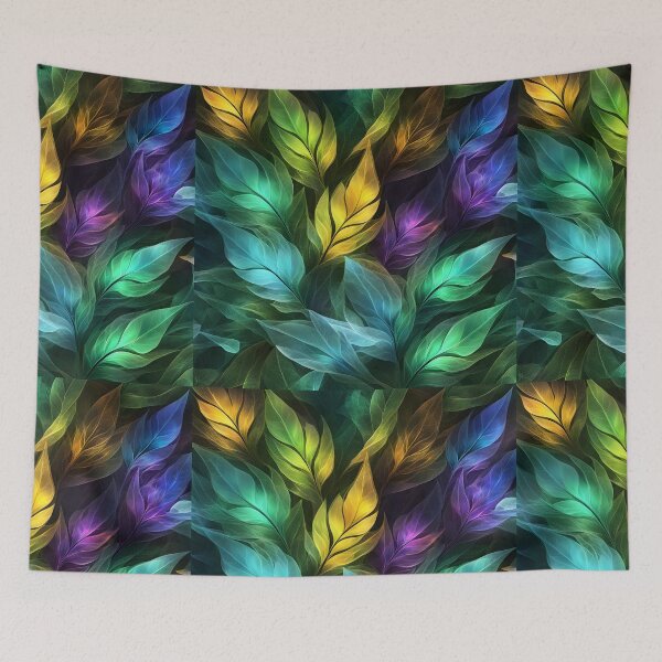 Item preview, Abstract drawing of multicolored leaves designed and sold by Super-Fox.