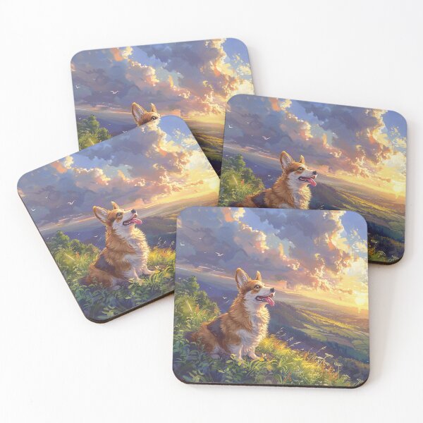 Item preview, Corgi dog in sunset designed and sold by CorgiCuddle.