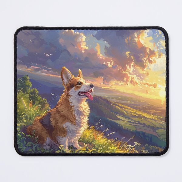 Item preview, Corgi dog in sunset designed and sold by CorgiCuddle.