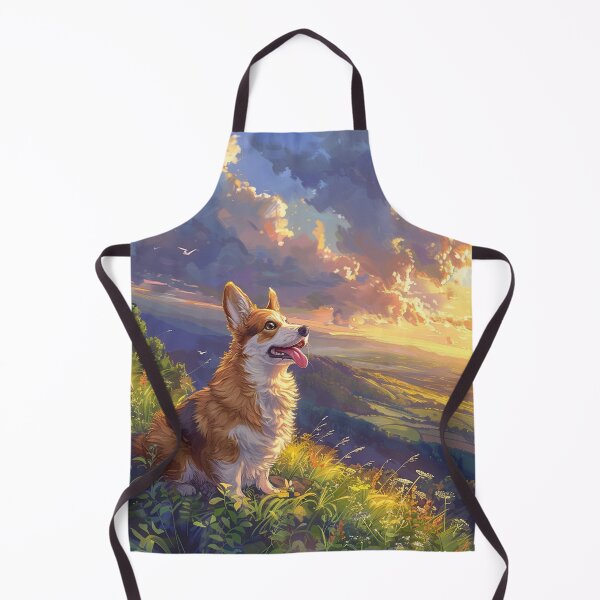 Item preview, Corgi dog in sunset designed and sold by CorgiCuddle.