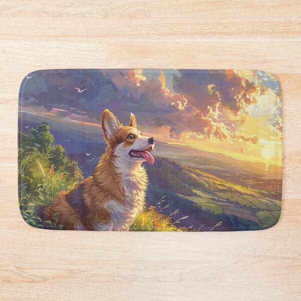 Item preview, Corgi dog in sunset designed and sold by CorgiCuddle.