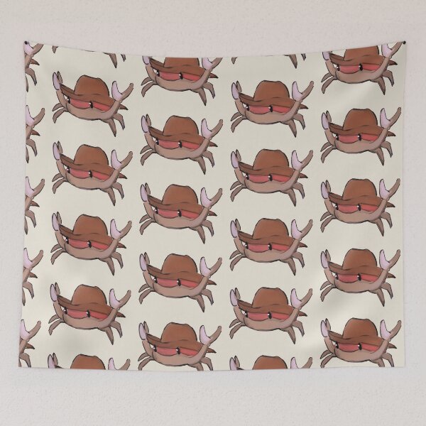 Item preview, Crab with cowboy hat meme drawing designed and sold by Asutip.