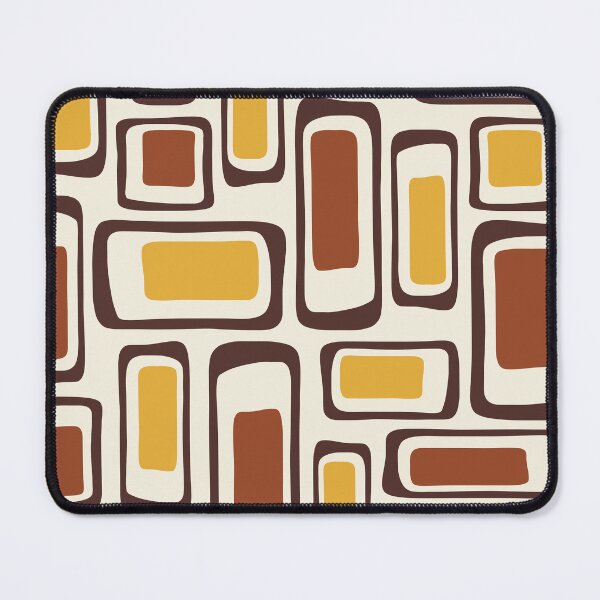 Item preview, Mid Century Modern Abstract Pattern in Brown and Yellow designed and sold by tonymagnerart.