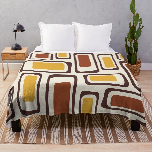Item preview, Mid Century Modern Abstract Pattern in Brown and Yellow designed and sold by tonymagnerart.
