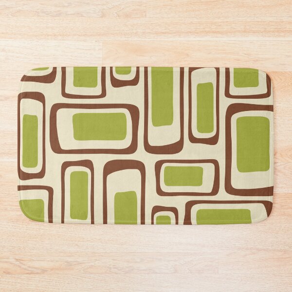 Item preview, Mid Century Modern Abstract Pattern in Brown and Green designed and sold by tonymagnerart.