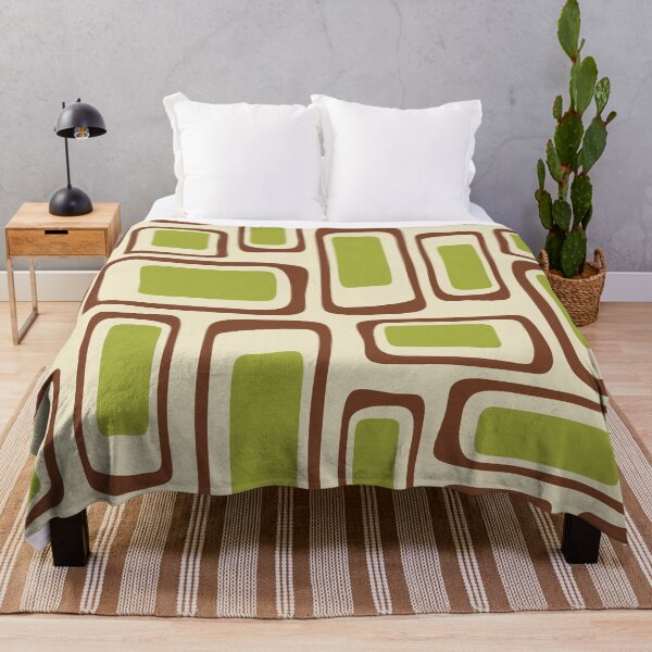 Item preview, Mid Century Modern Abstract Pattern in Brown and Green designed and sold by tonymagnerart.