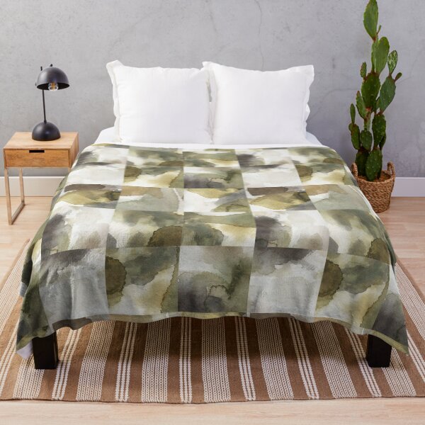 Item preview, Squared handmade watercolor collage gray designed and sold by Alessandro Remo Mazzoni Remotextiles.