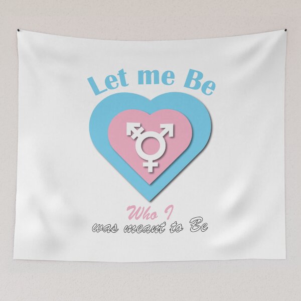 Item preview, Transgender support saying, Let me Be, trans girl, trans boy, pride support equality designed and sold by NobizArtwerkz.