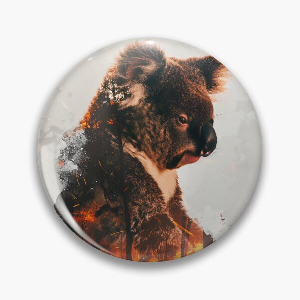 Item preview, Climate warning: Koala and burning forest designed and sold by Brendon987.