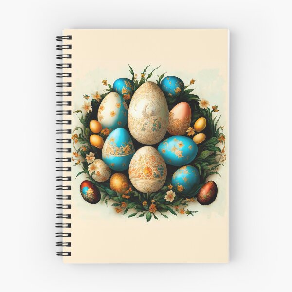 Item preview, Painted Easter eggs and spring flowers in the style of an old postcard. Vintage festive design in a nostalgic antique style. designed and sold by LanaGustavsson.