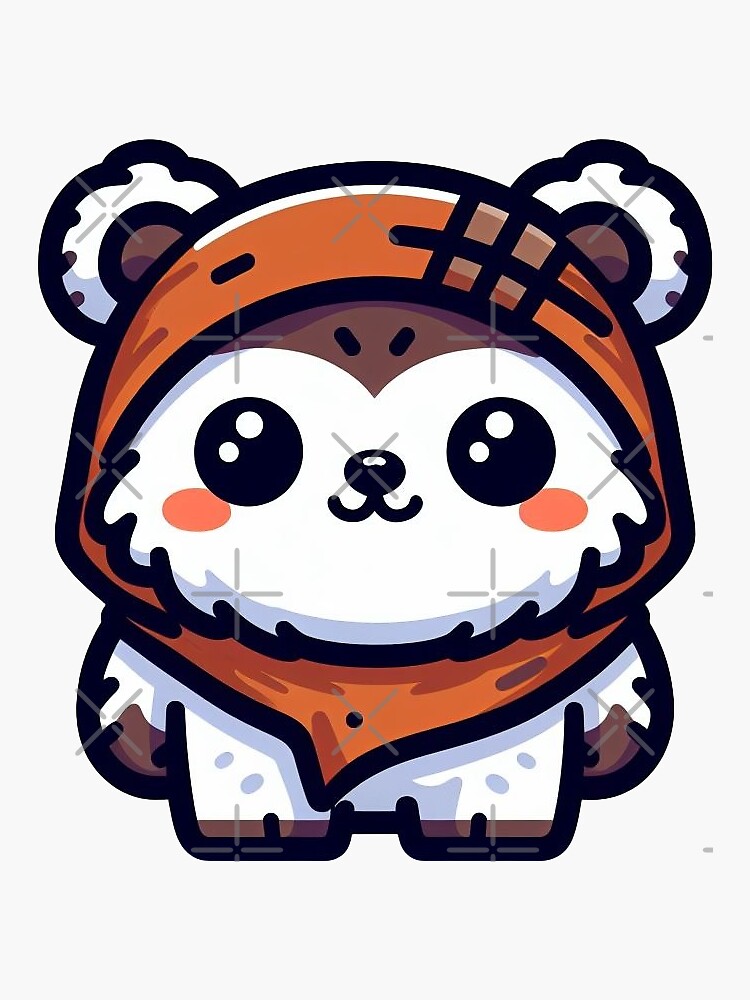 Imagen 3 de 3, Pegatina con la obra ewok, diseñada y vendida por michaelbrowntx.