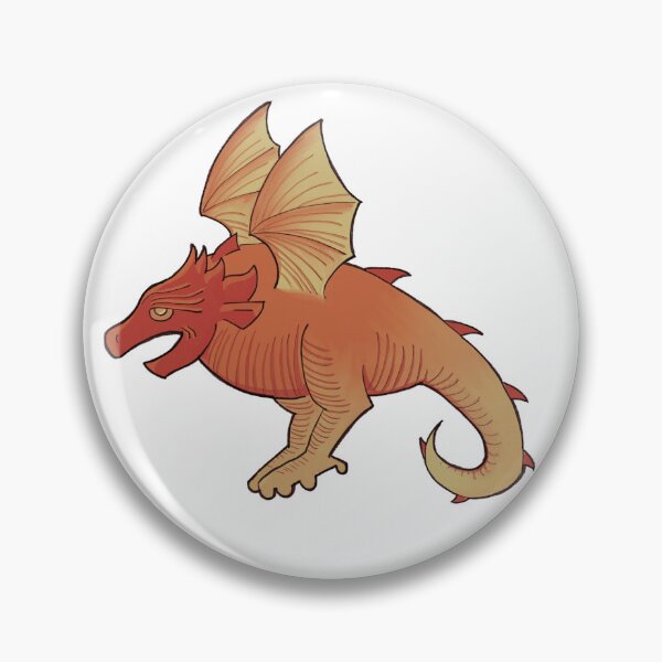 Item preview, Medieval Bestiary Dragon - Orange designed and sold by Gray-Atelier.