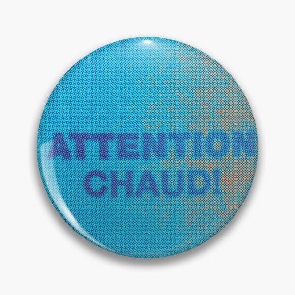 Item preview, "Attention Chaud!" Text Blue Peach Comic Style Photograph - Acadian designed and sold by jolabrese.