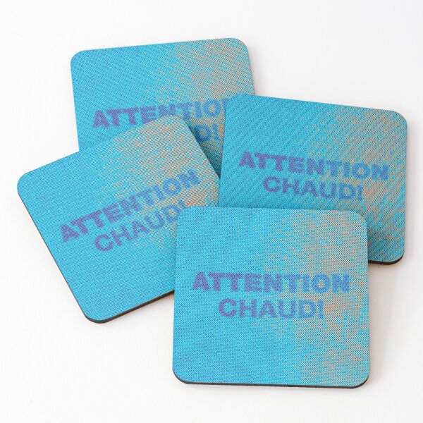 Item preview, "Attention Chaud!" Text Blue Peach Comic Style Photograph - Acadian designed and sold by jolabrese.