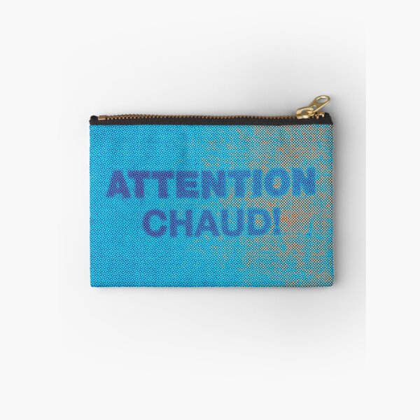Item preview, "Attention Chaud!" Text Blue Peach Comic Style Photograph - Acadian designed and sold by jolabrese.