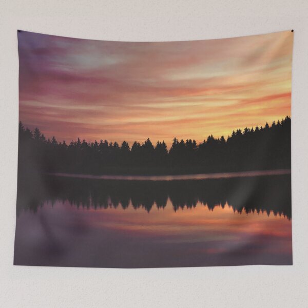 Item preview, Haunt Me, Haunt Me Do It Again // New Romantic Silent Peaceful Forest Lake Dawn With Cascadia Trees Wave In Warm Sunlight designed and sold by Tordis Kayma.