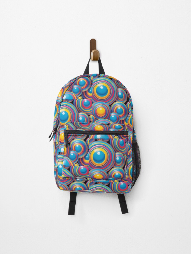 Thumbnail 1 of 3, Backpack, Bubbles designed and sold by BubbleTextBox.