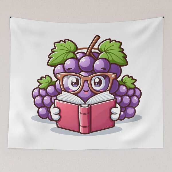 Item preview, Uvas Kawaii: Con Gafas designed and sold by CanvasCutie.
