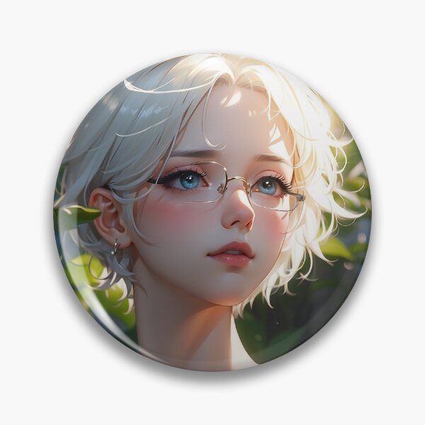 Item preview, beautiful student anime girl with glasses designed and sold by ShiroStore.