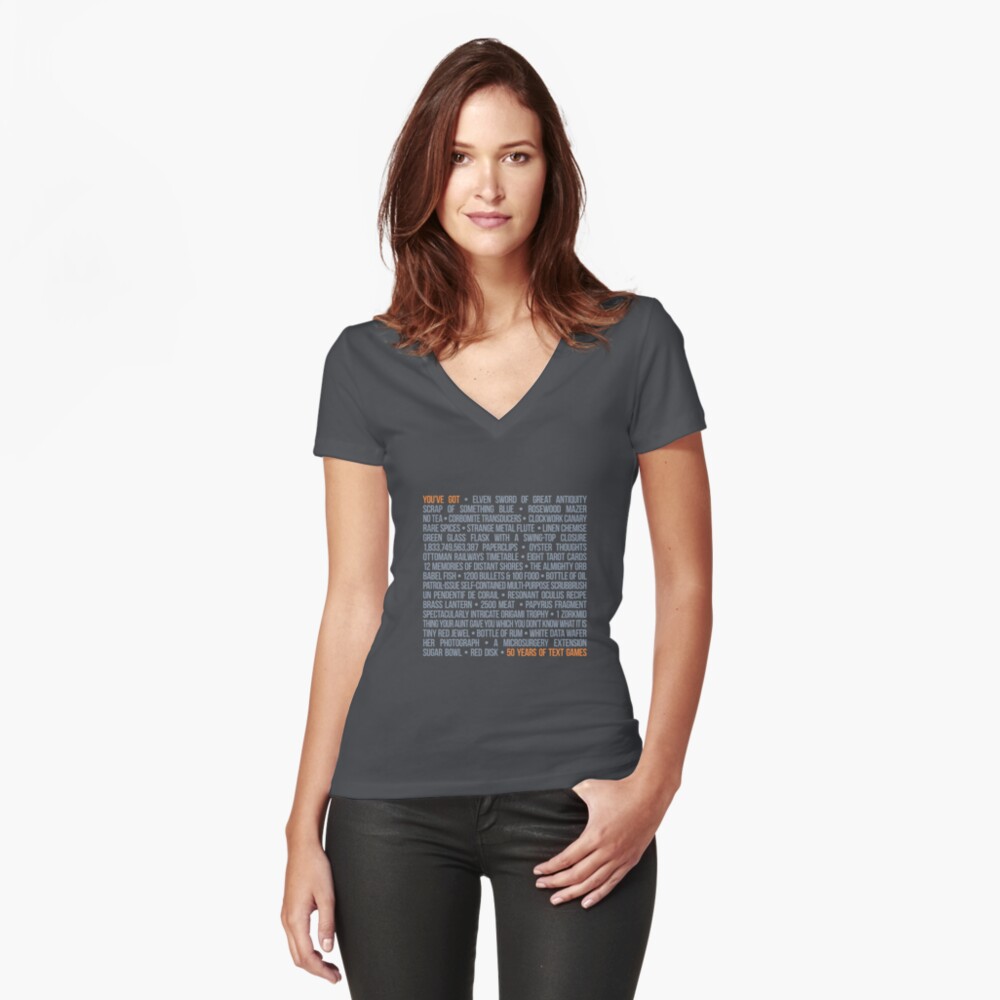 Item preview, Fitted V-Neck T-Shirt designed and sold by aaronareed.