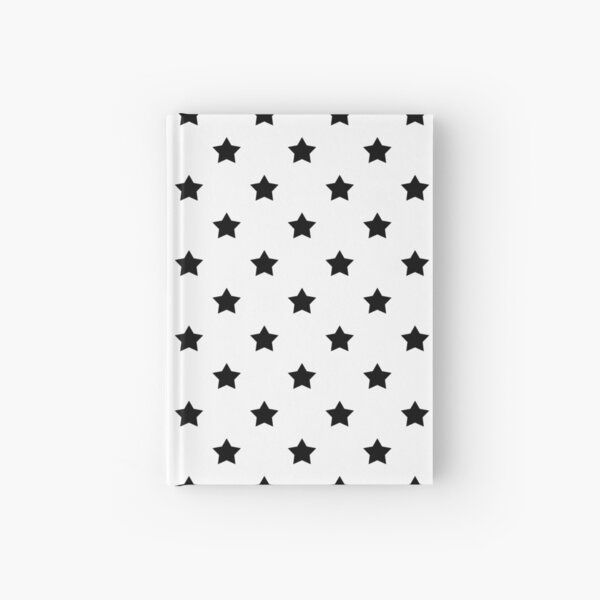 Black Stars Pattern Hardcover Journal