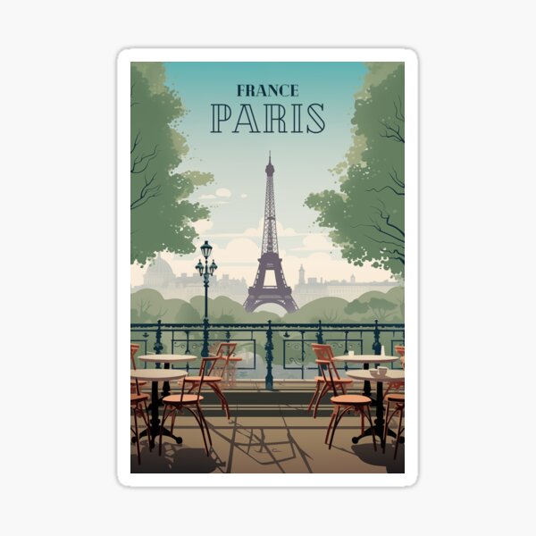 Item preview, France Paris - Vintage Retro Travel Poster Eiffel Tower designed and sold by artra-shop.