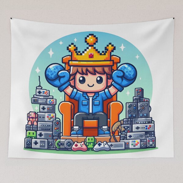 Item preview, Kawaii Game Developer With Pixelated Gloves designed and sold by CanvasCutie.