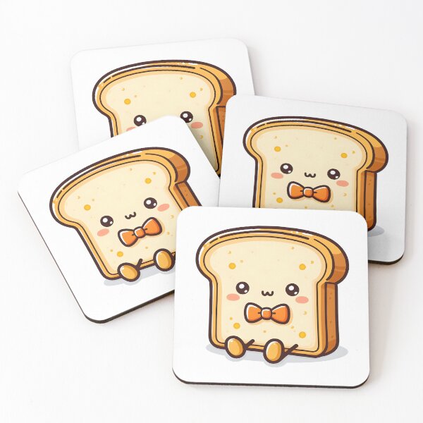 Item preview, Kawaii Toast With Bow Tie designed and sold by CanvasCutie.