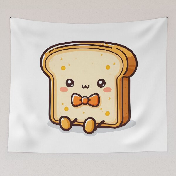Item preview, Kawaii Toast With Bow Tie designed and sold by CanvasCutie.