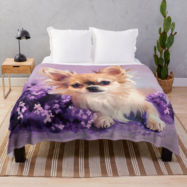 Item preview, Lavender with dog - Chihuahua designed and sold by FlowersColorful.
