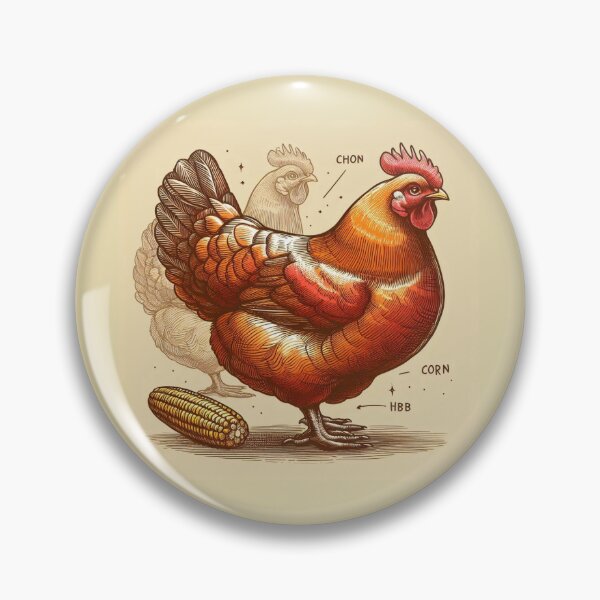 Item preview, Cute hen eating corn designed and sold by Marici8.