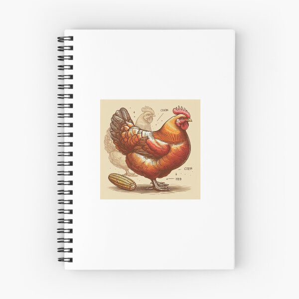 Item preview, Cute hen eating corn designed and sold by Marici8.