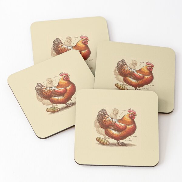 Item preview, Cute hen eating corn designed and sold by Marici8.